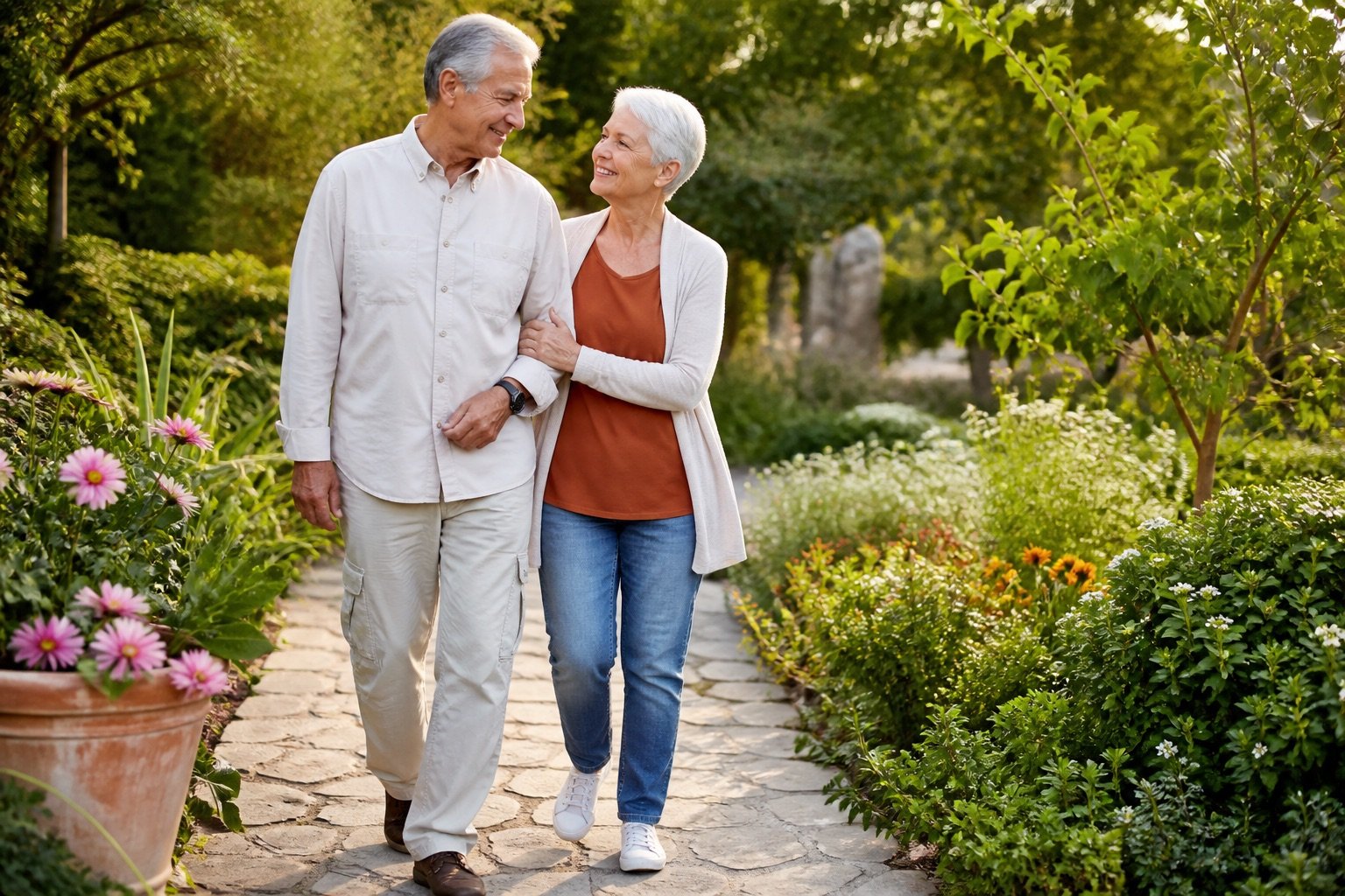 Older couple preserving family memories in a legacy video